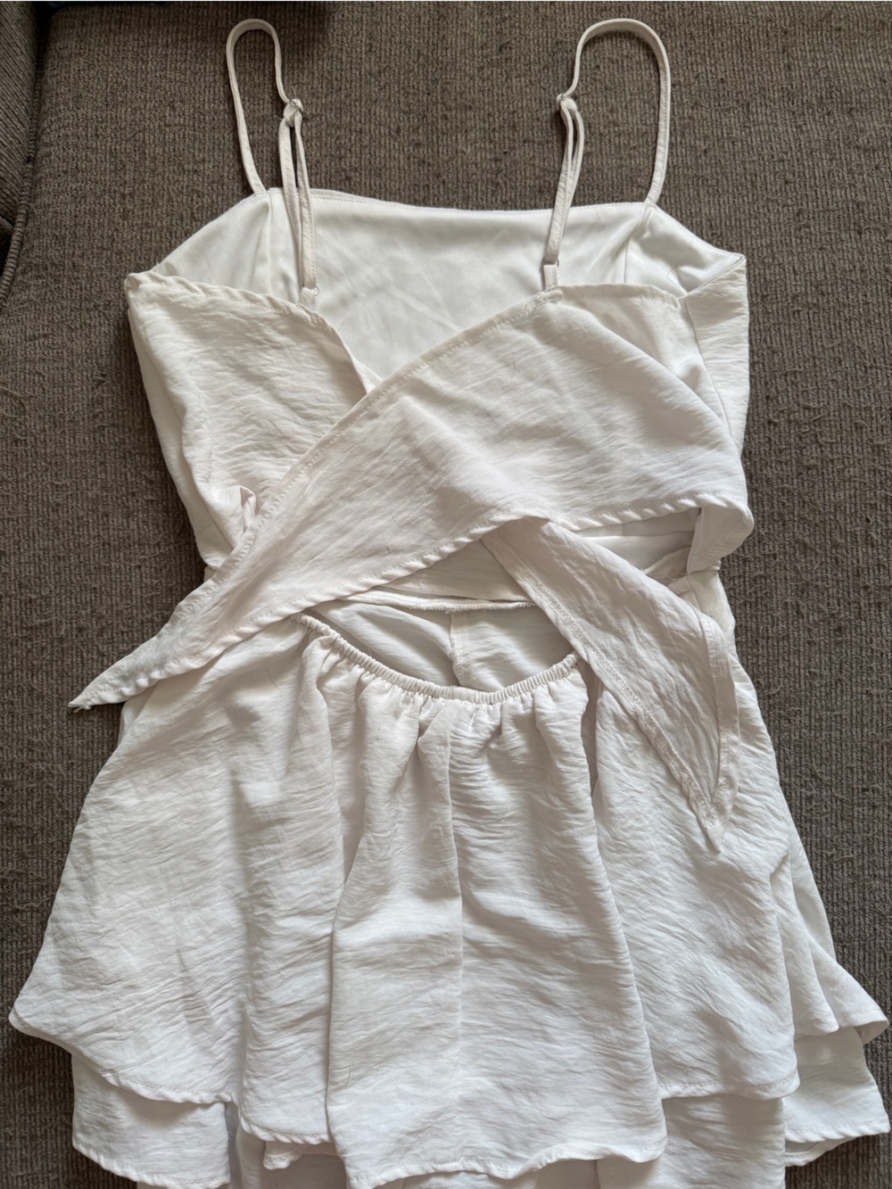 Streetwear Society White Tiered Spaghetti-Strap Romper - Picture 3 of 3